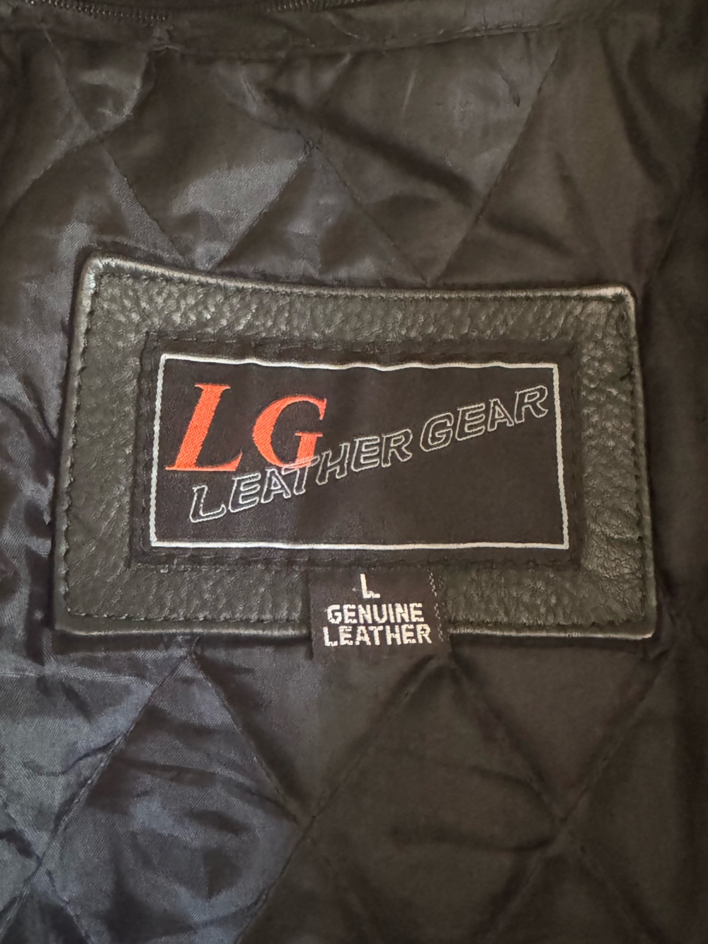 LG Leather Gear Asymmetrical Black Lined Motorcycle Jacket Size L - Picture 16 of 16